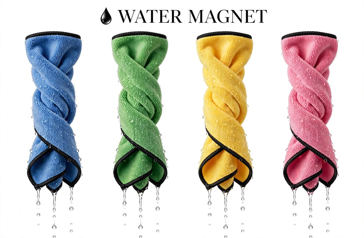 Microfiber Detailing Towels 4 Pack 15x12 500 GSM