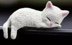 Cute Cat Mini Decor Set of 4 – Car Dashboard, Desk & Computer Cartoon Figurines