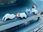 Mini Cat Figurines Set of 4 | Car Dash & Desk Decor | Kawaii Gift