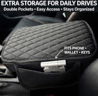 PU Leather Car Armrest Pad – Universal Fit Center Console Cushion