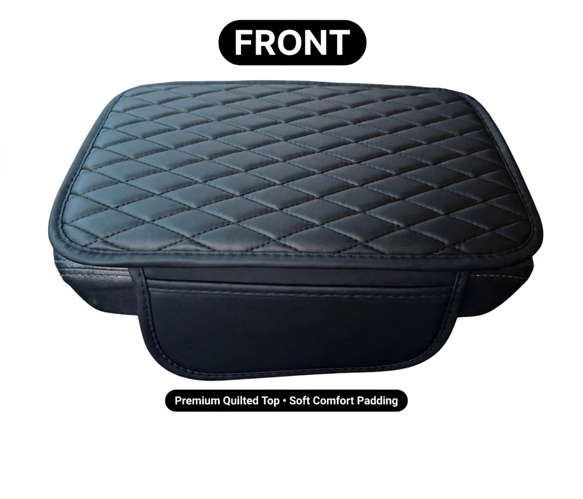 PU Leather Car Armrest Pad – Universal Fit Center Console Cushion