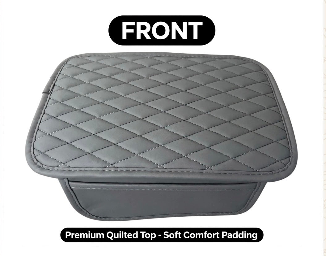 PU Leather Car Armrest Pad – Universal Fit Center Console Cushion