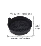 Black Silicone Car Cup Holder Coasters – Set of 2