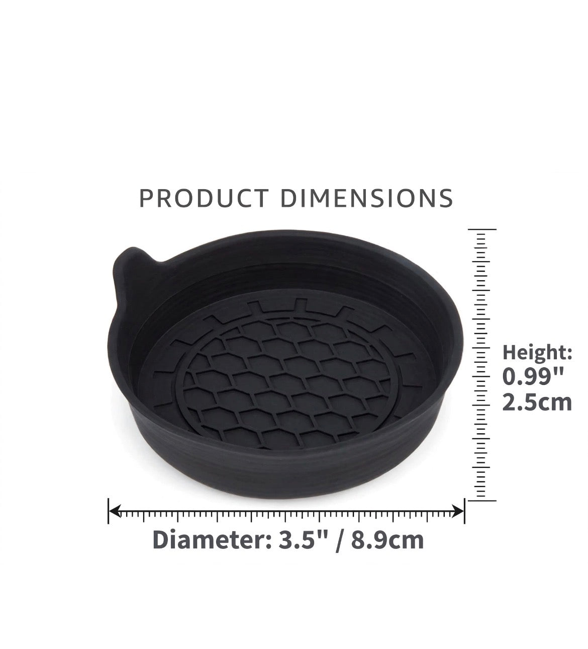 Black Silicone Car Cup Holder Coasters – Set of 2