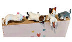 Mini Cat Figurines Set of 4 | Car Dash & Desk Decor | Kawaii Gift