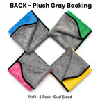 Microfiber Detailing Towels 4 Pack 15x12 500 GSM