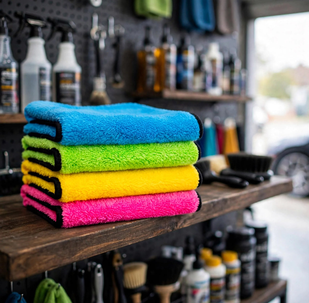 Microfiber Detailing Towels 4 Pack 15x12 500 GSM